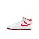 Boys Pre School Air Jordan 1 Mid SE WHITE/LOBSTER-DUNE RED-SAIL  FJ3467-160