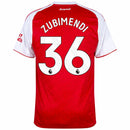 Arsenal Zubimendi 36 Home Fan Jersey 2025/26